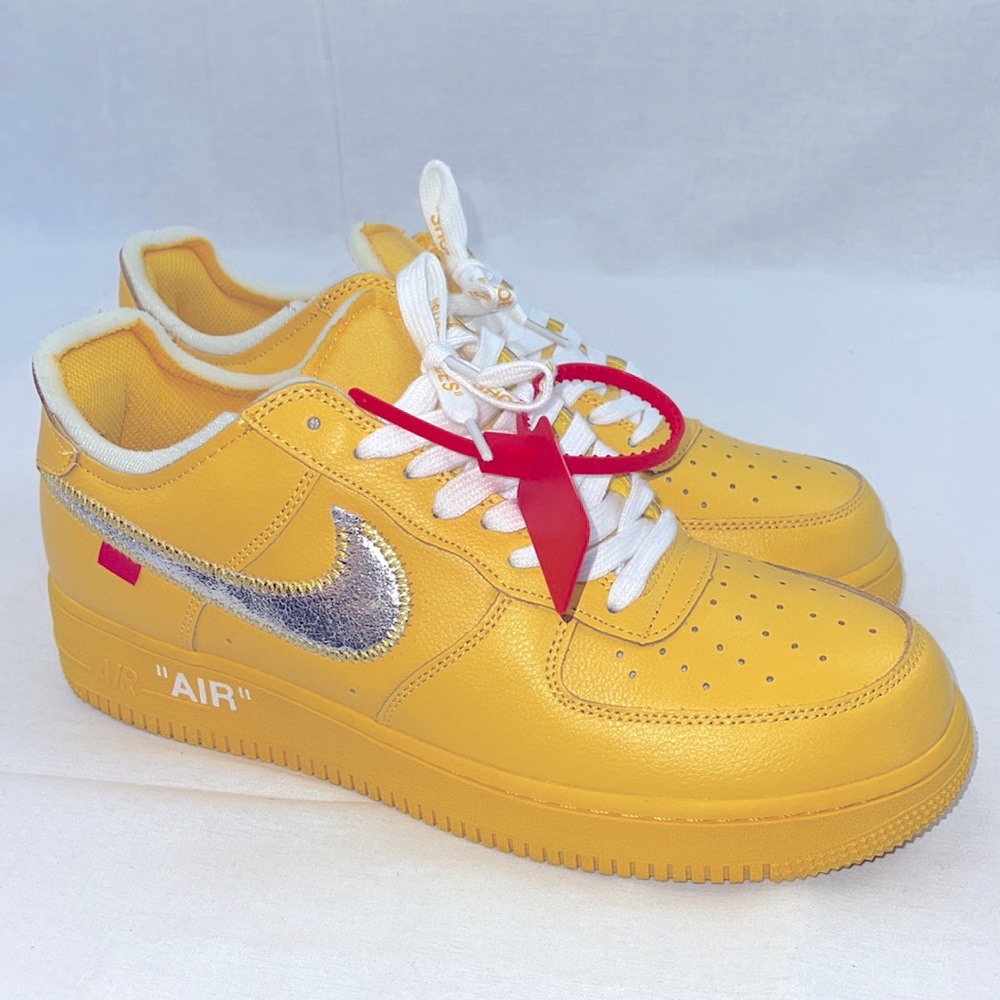 Size 11 - Nike Air Force 1 Low OFF-WHITE University Gold Metallic Silver Yellow